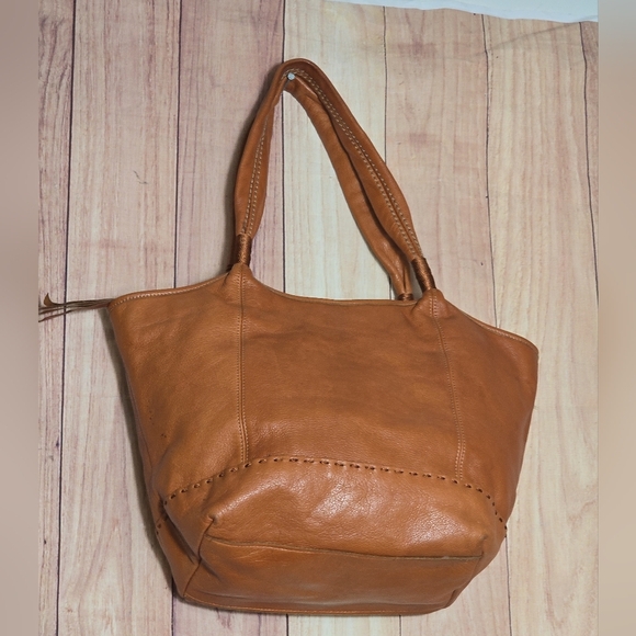 The Sak  Leather Hobo Style Shoulder Bag  Tote Bag Size 16x10" Large - Picture 6 of 12